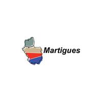 vecteur carte de le Martigues. les frontières de pour votre infographie. vecteur illustration conception modèle