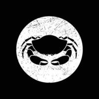 Crabe silhouette. logo. isolé Crabe sur blanc Contexte vecteur