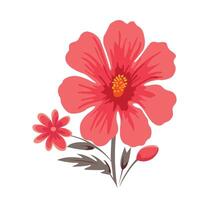 hibiscus fleur vecteur illustration manuellement établi