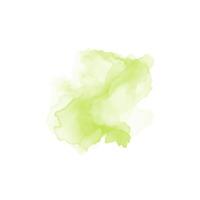 éclaboussures d'eau aquarelle verte abstraite sur fond blanc vecteur