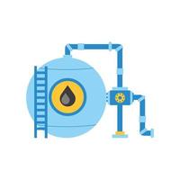 pompe et tuyaux de machines d'industrie pétrolière de fracturation vecteur
