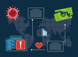 impact sur l'économie mondiale vecteur