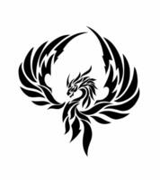 graphique vecteur illustration de abstrait tribal art tatouage de une dragon battement ses ailes