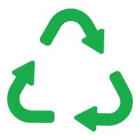 recycler symbole icône. vert recycler ou recyclage flèches icône. vecteur recycler signe
