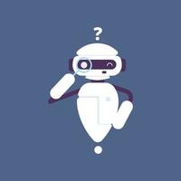 robot chatbot mascotte en ligne personnage mignon marchant debout parler poses drôles service de chatbot bot soutien à la parole illustration robotique ai vecteur