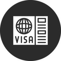 icône de vecteur de visa