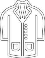 longue manteau vecteur icône