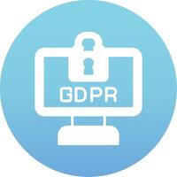 GDPR vecteur icône