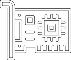 icône de vecteur de carte d'interface réseau