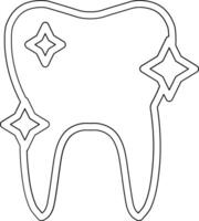 icône de vecteur de dent propre