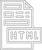 icône de vecteur de fichier html