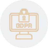 GDPR vecteur icône