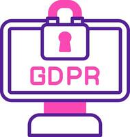 GDPR vecteur icône