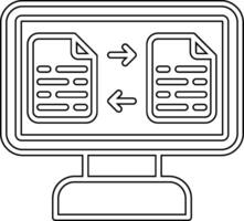 icône de vecteur de transfert de fichier