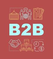 bannière de concepts de mot b2b vecteur