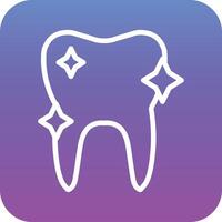icône de vecteur de dent propre