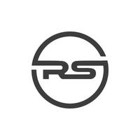 initiale lettre rs logo ou sr logo vecteur conception modèle