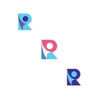 r ou rr logo et icône conception vecteur