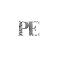 alphabet initiales logo pe, ep, p et e vecteur