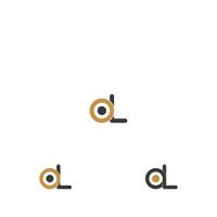 alphabet lettres initiales monogramme logo lo, ol, l et o vecteur