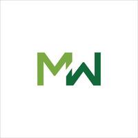 initiale lettre wm logo ou mw logo vecteur conception modèle