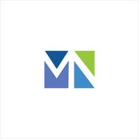 initiale lettre mn ou nm logo vecteur conception modèle