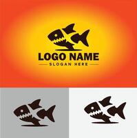 requin logo vecteur art icône graphique pour entreprise marque affaires icône requin logo modèle