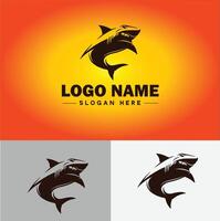 requin logo vecteur art icône graphique pour entreprise marque affaires icône requin logo modèle