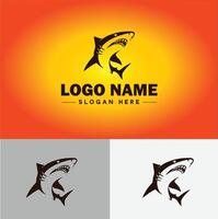 requin logo vecteur art icône graphique pour entreprise marque affaires icône requin logo modèle