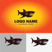 requin logo vecteur art icône graphique pour entreprise marque affaires icône requin logo modèle