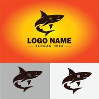 requin logo vecteur art icône graphique pour entreprise marque affaires icône requin logo modèle