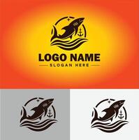 requin logo vecteur art icône graphique pour entreprise marque affaires icône requin logo modèle