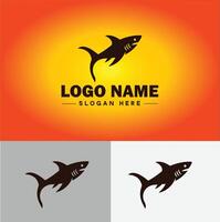 requin logo vecteur art icône graphique pour entreprise marque affaires icône requin logo modèle