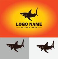 requin logo vecteur art icône graphique pour entreprise marque affaires icône requin logo modèle