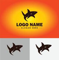 requin logo vecteur art icône graphique pour entreprise marque affaires icône requin logo modèle