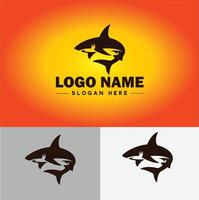 requin logo vecteur art icône graphique pour entreprise marque affaires icône requin logo modèle