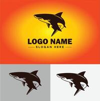 requin logo vecteur art icône graphique pour entreprise marque affaires icône requin logo modèle