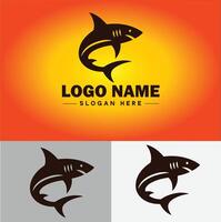 requin logo vecteur art icône graphique pour entreprise marque affaires icône requin logo modèle