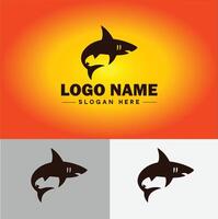 requin logo vecteur art icône graphique pour entreprise marque affaires icône requin logo modèle