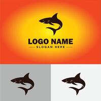 requin logo vecteur art icône graphique pour entreprise marque affaires icône requin logo modèle