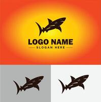 requin logo vecteur art icône graphique pour entreprise marque affaires icône requin logo modèle