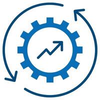 modèle optimisation icône ligne vecteur illustration