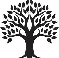 botanique sérénité arbre symbole conception natures sentinelle iconique arbre illustration vecteur