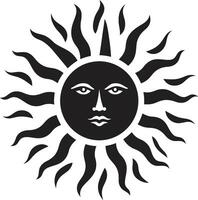 aube éclat Soleil emblème solaire spectre Soleil logo icône vecteur