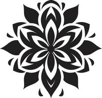 botanique charme monochrome vecteur marque élégant fleur détail iconique emblème marque