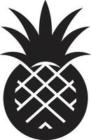 élégant ananas silhouette noir icône fructueux élégance vecteur ananas badge