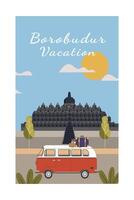 borobudur vacances tourisme vecteur