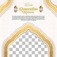 élégant Ramadan kareem arrière-plan, pour affiche, Cadre concept, prospectus, affiche, social médias Publier vecteur
