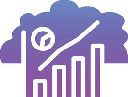 nuage Statistiques vecteur icône