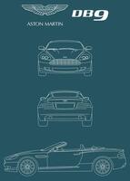 2005 Aston Martin db9 voiture plan vecteur